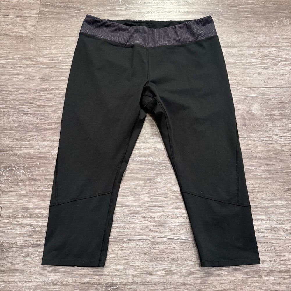 REI Coop Pants Womens XL Outdoor Black Leggings Compression Stretch‎ Capri 32x20